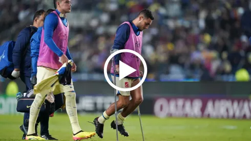 Así fue como Sebastián Cáceres salió del Estadio Hidalgo tras su lesión