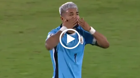 Rodrigo Aguirre dejó un conmovedor festejo luego de marcar su primer gol con Uruguay