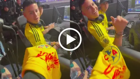 La sorpresiva reacción de James Rodríguez al recibir playera del América