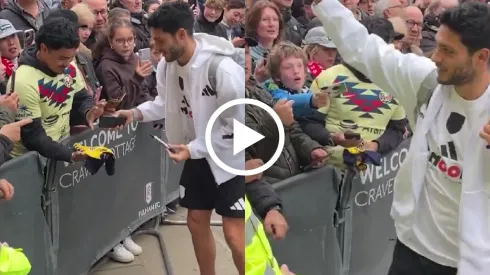 Aficionado del América sorprendió a Raúl Jiménez en Londres