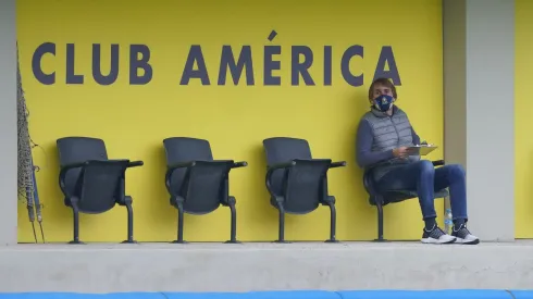 Raúl Herrera en un entrenamientos en las instalaciones del Club América.