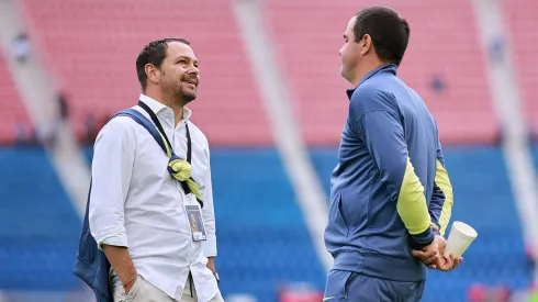 Santiago Baños y André Jardine en un partido en el Estadio Ciudad de los Deportes.