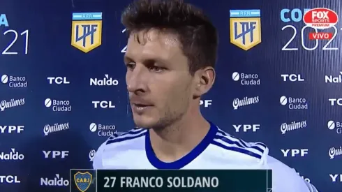 Soldano, apenas terminó el partido de Boca: "Horrible, estoy re caliente"