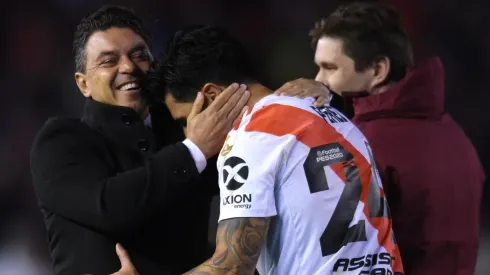 La alegría de River en uno de los cruces recientes.