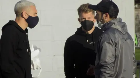 Rolón y Briasco diciéndole adiós a Huracán.