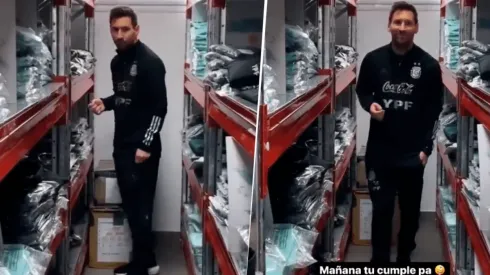 Agüero arrancó a filmar a Messi y la reacción de Leo nos tentó de la risa a todos