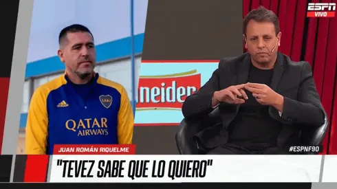 Juan Román Riquelme sobre Carlos Tevez.