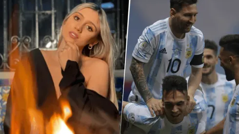 Las 3 fotos que subió Morena Beltrán para alentar a la Selección Argentina