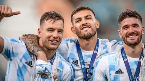 Paredes reveló en una foto el apodo que comparten con De Paul y Lo Celso
