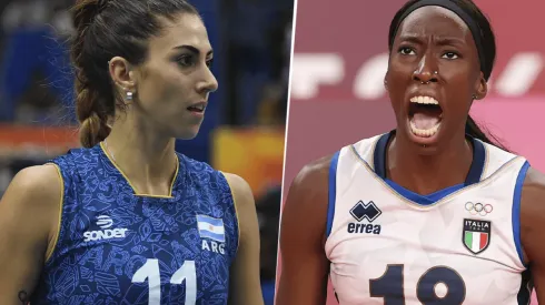 Argentina vs. Italia por el vóley femenino de Tokio 2020. (Fotos: Getty Images).