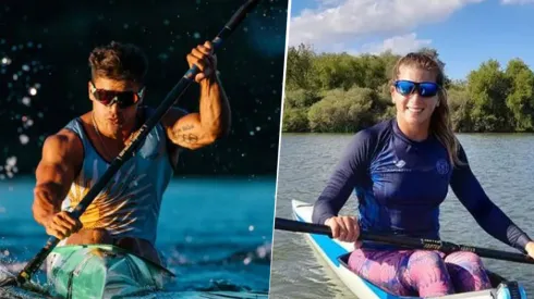 Rubén Rézola y Brenda Rojas compiten en canotaje en Tokio 2020. (Fotos: Instagram @rubenrezola y @breen_rojass).