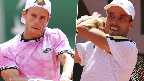 Diego Schwartzman vs. Roberto Bautista Agut. (Fotos: Getty Images).