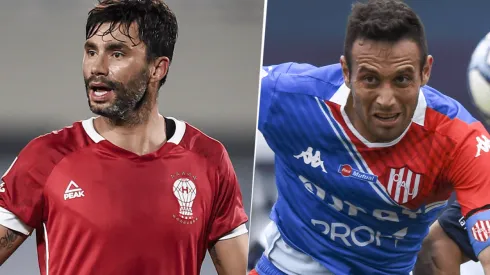 Huracán, con Claudio Yacob, y Unión, con Claudio Corvalán, se enfrentan por la Liga Profesional. (Fotos: Getty).