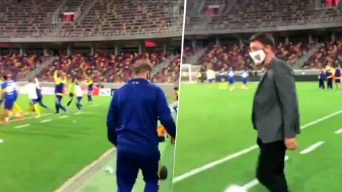 La cauta reacción de Battaglia tras el penal de Pavón