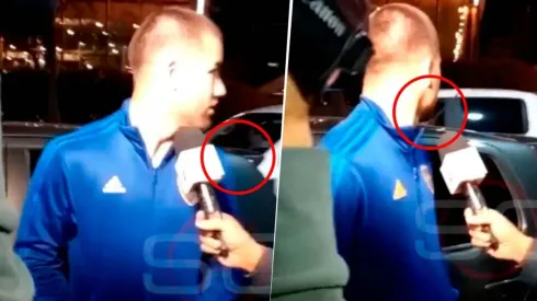 VIDEO | Insólito: a Weigandt le chocaron el auto mientras daba una entrevista