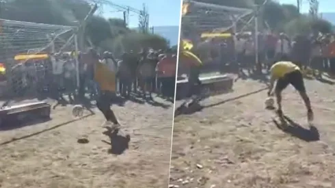 VIDEO | Insólito adiós: un arquero falleció y le patearon penales al cajón