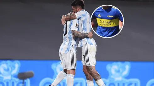 La foto de De Paul y Messi con un juvenil de Boca en la Selección