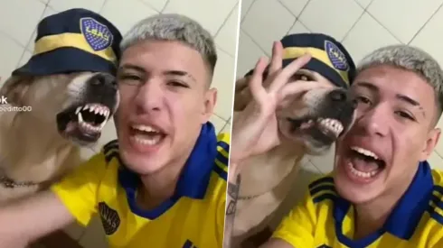 VIDEO VIRAL | Un hincha de Boca se puso a cantar antes del Superclásico ¡con su perro!