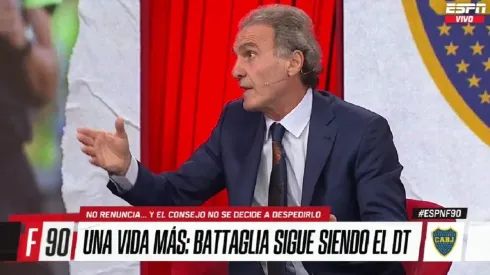 Ruggeri le tiró la presión al plantel de Boca: "Metan huevos y defiendan a Battaglia"
