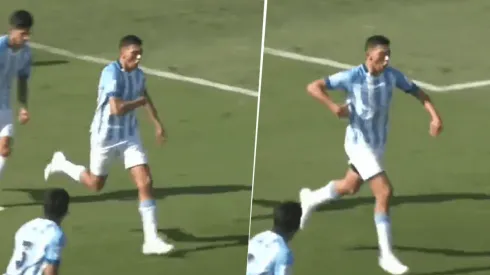 Naranjo y un gesto particular tras convertirle a River.