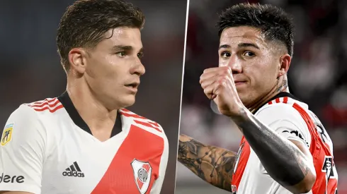 Enzo Fernández y Julián Álvarez, transferencias históricas para el Millonario (Foto: Getty).