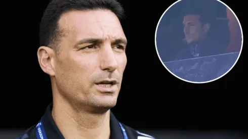 Scaloni fue a la cancha de River.