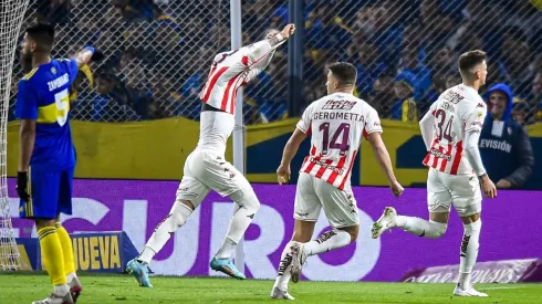 El festejo de Troyansky ante Boca.