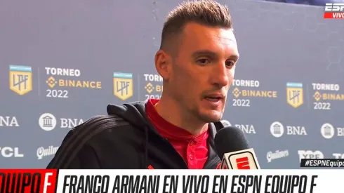 La confesión de Armani en la previa del Boca-River