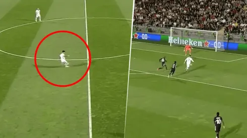 Lisandro Martínez y un pase bárbaro para Cristiano.