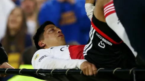 Aliendro volvió al River Camp tras su lesión.