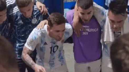 La arenga de Messi que nunca se vio.