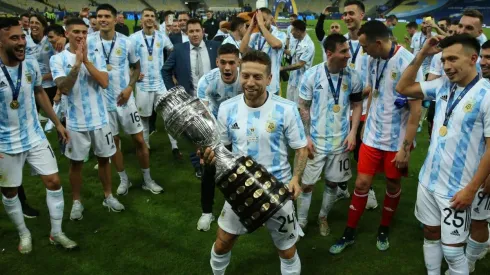 La premonición del Papu Gómez en pleno festejo de la Copa América 2021.