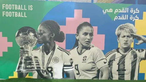 La goleadora de Boca Yamila Rodríguez presente en un mural en Qatar