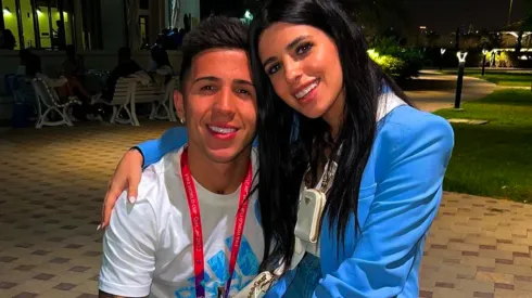 Enzo Fernández junto a su novia, Valentina Cervantes