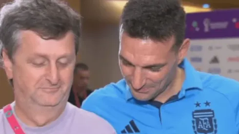 El video que llego de su pueblo e hizo emocionar a Scaloni.