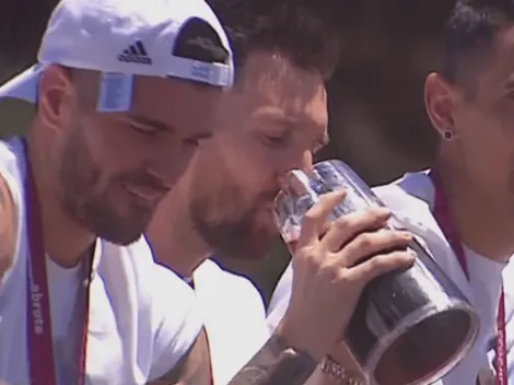 ¿Qué bebida toman Messi y los jugadores de la Selección Argentina en los festejos?