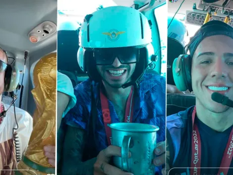 La intimidad del viaje en helicóptero de los campeones del mundo con Papu Gómez y Enzo como protagonistas