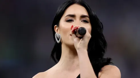Lali cantó el himno en la FINAL del Mundial 2022.