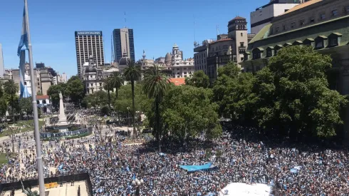 La Plaza de Mayo esperando a los campeones