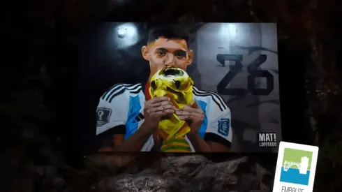 El mural de Nahuel Molina en Embalse.