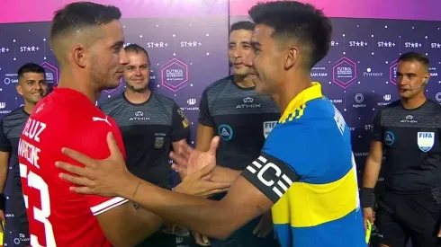 Ivan Marcone y Pol Fernández, capitanes de Independiente y Boca respectivamente.
