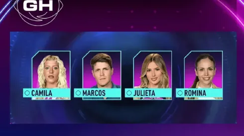 La placa de nominados.