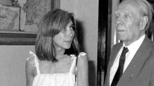 María Kodama junto a Jorge Luis Borges