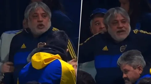 "Andá a jugar si es fácil": filmaron al papá de Riquelme discutiendo en La Bombonera