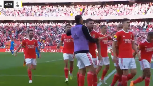 El festejo de Nicolás Otamendi.