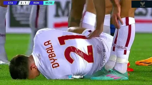 Así quedó Paulo Dybala.