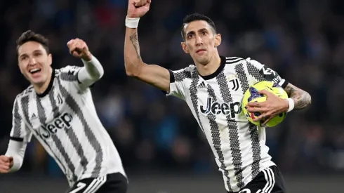 Di María celebrando un gol con Juventus.