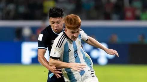 Valentín Barco en el partido ante Guatemala.