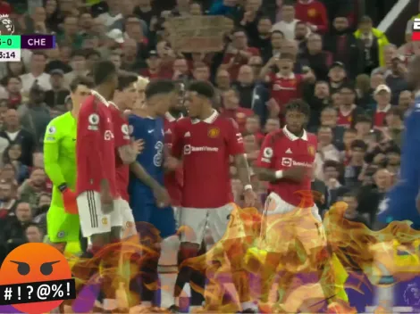 VIDEO | ¡Se dijeron de todo! El tenso cruce entre Enzo Fernández y Jadon Sancho en Manchester United-Chelsea