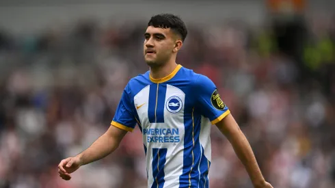 BRIGHTON, ENGLAND - MAY 21: Facundo Buonanotte of Brighton & Hove Albion looks on during the Premier League match between Brighton & Hove Albion and Southampton FC at American Express Community Stadium on May 21, 2023 in Brighton, England. (Photo by Mike Hewitt/Getty Images)